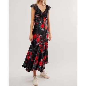 knee length dresses for ladies Free People Women's Bali Hazel Hearts Minidress - Blue